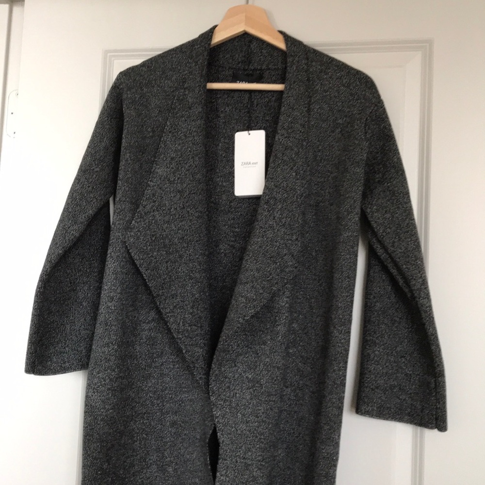 Zara - Gray Open Front Coat